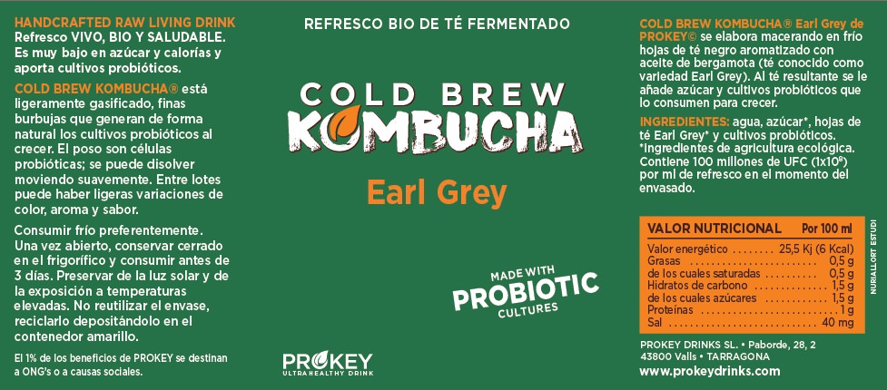 Etiqueta Cold brew kombucha prokeydrinks