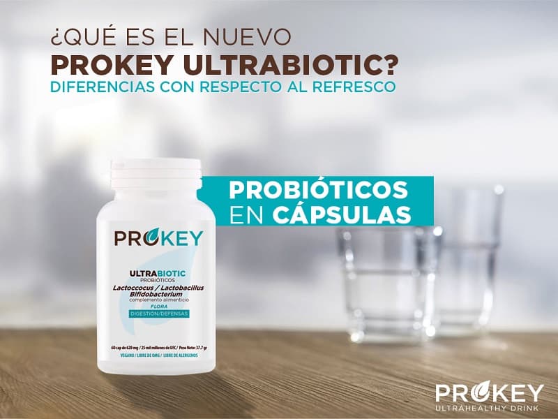 Lee más sobre el artículo ¿Qué es el nuevo Prokey Ultrabiotic, probióticos en cápsulas? Diferencias con respecto al refresco