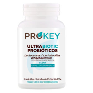 ULTRABIOTIC Probióticos Prokey, 60 cápsulas de 620 mg